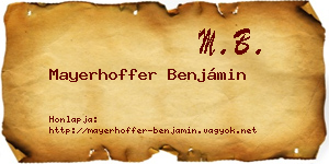 Mayerhoffer Benjámin névjegykártya